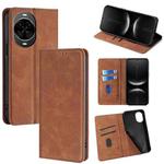For Huawei nova 14 5G Skin Feel Magnetic Leather Phone Case(Light Brown)