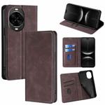 For Huawei nova 14 Pro 5G Skin Feel Magnetic Leather Phone Case(Dark Brown)