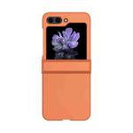 For Samsung Galaxy Z Flip5 Skin Feel PC Phone Case with Hinge(Orange)