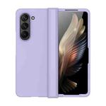 For Samsung Galaxy Z Fold5 Skin Feel PC Phone Case with Hinge(Purple)