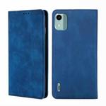 For Nokia C12 Skin Feel Magnetic Leather Phone Case(Blue)