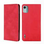 For Nokia C12 Skin Feel Magnetic Leather Phone Case(Red)