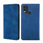 For Nokia C22 Skin Feel Magnetic Leather Phone Case(Blue)