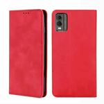 For Nokia C32 Skin Feel Magnetic Leather Phone Case(Red)