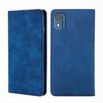 For Nokia C02 TA-1522 Skin Feel Magnetic Leather Phone Case(Blue)