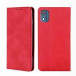 For Nokia C02 TA-1522 Skin Feel Magnetic Leather Phone Case(Red)