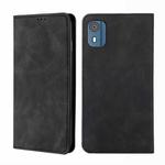 For Nokia C02 TA-1522 Skin Feel Magnetic Leather Phone Case(Black)