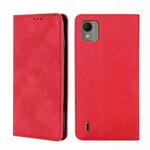For Nokia C110 4G Skin Feel Magnetic Leather Phone Case(Red)