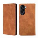 For Honor X50i 5G / 9 Lite Skin Feel Magnetic Leather Phone Case(Light Brown)