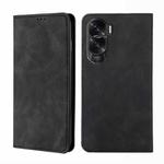 For Honor X50i 5G / 9 Lite Skin Feel Magnetic Leather Phone Case(Black)