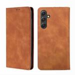 For Samsung Galaxy A54 5G Skin Feel Magnetic Leather Phone Case(Light Brown)