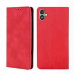 For Samsung Galaxy F14 5G Skin Feel Magnetic Leather Phone Case(Red)