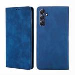 For Samsung Galaxy M54 5G Skin Feel Magnetic Leather Phone Case(Blue)