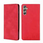 For Samsung Galaxy M34 5G / F34 5G Skin Feel Magnetic Leather Phone Case(Red)