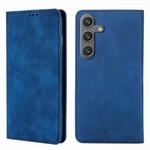 For Samsung Galaxy S24 5G Skin Feel Magnetic Leather Phone Case(Blue)