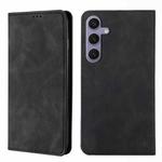 For Samsung Galaxy S24+ 5G Skin Feel Magnetic Leather Phone Case(Black)