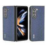 For Samsung Galaxy Z Fold6 ABEEL Carbon Fiber Texture Protective Phone Case(Light Blue)