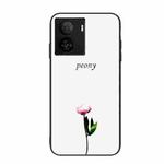 For vivo iQOO Z7 Colorful Painted Glass Phone Case(A Flower)