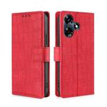 For Infinix Hot 30 4G Skin Feel Crocodile Magnetic Clasp Leather Phone Case(Red)