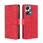For Infinix Hot 30 Play 4G Skin Feel Crocodile Magnetic Clasp Leather Phone Case(Red)