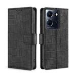 For Infinix Note 30 5G Skin Feel Crocodile Magnetic Clasp Leather Phone Case(Black)