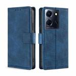 For Infinix Note 30 5G Skin Feel Crocodile Magnetic Clasp Leather Phone Case(Blue)