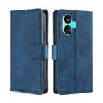 For Realme GT Neo5 SE Skin Feel Crocodile Magnetic Clasp Leather Phone Case(Blue)