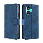 For Realme 11 Pro / 11 Pro+ 5G Skin Feel Crocodile Magnetic Clasp Leather Phone Case(Blue)