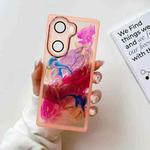 For Honor 60 Oil Painting Electroplating TPU Phone Case(Pink)