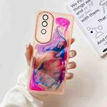 For Honor 80 Pro Oil Painting Electroplating TPU Phone Case(Pink)