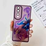 For Honor 80 Pro Oil Painting Electroplating TPU Phone Case(Purple)