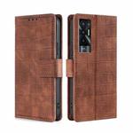 For Tecno Pova 5G Skin Feel Crocodile Magnetic Clasp Leather Phone Case(Brown)