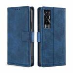 For Tecno Pova 5G Skin Feel Crocodile Magnetic Clasp Leather Phone Case(Blue)