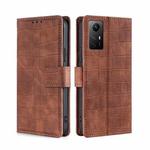 For Xiaomi Redmi Note 12S 4G Skin Feel Crocodile Magnetic Clasp Leather Phone Case(Brown)