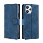 For Xiaomi Redmi 12 4G Skin Feel Crocodile Magnetic Clasp Leather Phone Case(Blue)