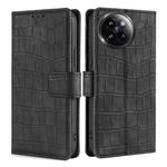For Xiaomi Civi 4 Pro Skin Feel Crocodile Magnetic Clasp Leather Phone Case(Black)