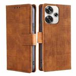 For Xiaomi Redmi Turbo 3 5G Skin Feel Crocodile Magnetic Clasp Leather Phone Case(Brown)