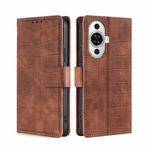 For Huawei nova 11 4G Skin Feel Crocodile Magnetic Clasp Leather Phone Case(Brown)