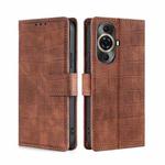 For Huawei nova 11 Pro 4G / 11 Ultra 4G Skin Feel Crocodile Magnetic Clasp Leather Phone Case(Brown)