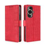 For Huawei nova 11 Pro 4G / 11 Ultra 4G Skin Feel Crocodile Magnetic Clasp Leather Phone Case(Red)
