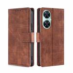 For Huawei Enjoy 60 Pro / nova 11i Skin Feel Crocodile Magnetic Clasp Leather Phone Case(Brown)