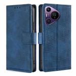 For Huawei Pura 70 Pro / 70 Pro+ 5G Skin Feel Crocodile Magnetic Clasp Leather Phone Case(Blue)