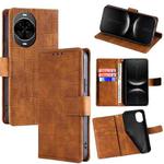 For Huawei nova 14 5G Skin Feel Crocodile Magnetic Clasp Leather Phone Case(Brown)