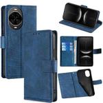 For Huawei nova 14 5G Skin Feel Crocodile Magnetic Clasp Leather Phone Case(Blue)
