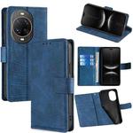 For Huawei nova 14 Ultra 5G Skin Feel Crocodile Magnetic Clasp Leather Phone Case(Blue)