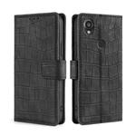 For Kyocera Digno SX3-KYG02 Skin Feel Crocodile Magnetic Clasp Leather Phone Case(Black)