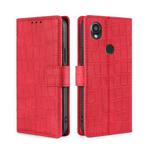 For Kyocera Digno SX3-KYG02 Skin Feel Crocodile Magnetic Clasp Leather Phone Case(Red)