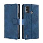 For Nokia G11 Plus Skin Feel Crocodile Magnetic Clasp Leather Phone Case(Blue)