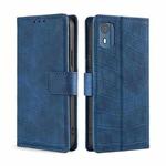 For Nokia C02 TA-1522 Skin Feel Crocodile Magnetic Clasp Leather Phone Case(Blue)