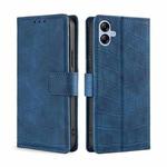 For Samsung Galaxy A04e 4G Skin Feel Crocodile Magnetic Clasp Leather Phone Case(Blue)